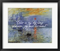 Monet Quote Impression Sunrise Fine Art Print