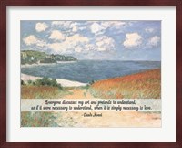 Monet Quote Chemin Dans Les Bles A Pourville Fine Art Print