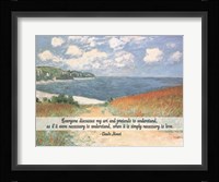 Monet Quote Chemin Dans Les Bles A Pourville Fine Art Print