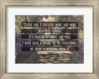 Monet Quote Garden at Giverny Fine Art Print