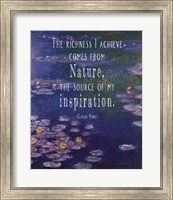 Monet Quote Waterlilies at Giverny Fine Art Print