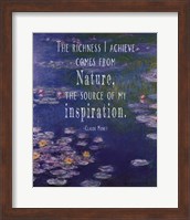 Monet Quote Waterlilies at Giverny Fine Art Print