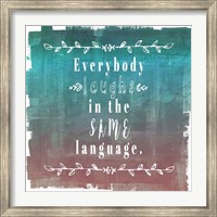 Ombre Everybody Laughs Teal Fine Art Print