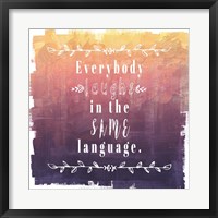 Ombre Everybody Laughs Fine Art Print