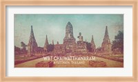 Vintage Wat Chaiwatthanaram, Thailand, Asia Fine Art Print