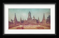 Vintage Wat Chaiwatthanaram, Thailand, Asia Framed Print