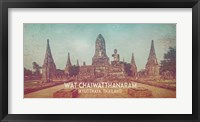 Vintage Wat Chaiwatthanaram, Thailand, Asia Framed Print