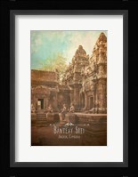 Vintage Banteay Srei, Cambodia, Asia Framed Print