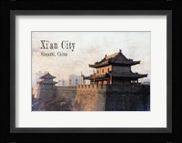 Vintage Xi'an City, China, Asia Framed Print
