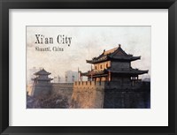 Vintage Xi'an City, China, Asia Framed Print