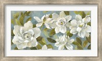 Gardenias on Slate Blue Fine Art Print
