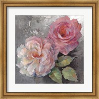 Roses on Gray I Fine Art Print