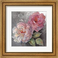 Roses on Gray I Fine Art Print