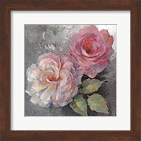 Roses on Gray I Fine Art Print