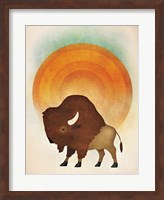 Blazing Sun Bison Fine Art Print