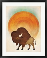 Blazing Sun Bison Fine Art Print