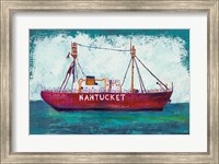 Nantucket Lightship Blue Green Fine Art Print