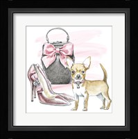 Glamour Pups I Framed Print