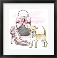 Glamour Pups I Framed Print