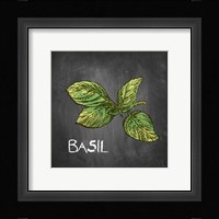 Basil on Chalkboard Framed Print