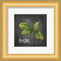 Basil on Chalkboard Fine Art Print