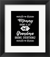 Grandma Knows Everything Fine Art Print