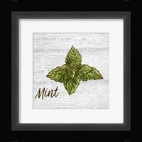 Mint on Wood Framed Print