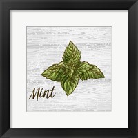 Mint on Wood Framed Print