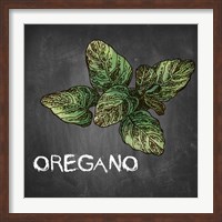Oregano on Chalkboard Fine Art Print