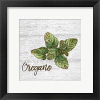 Oregano on Wood Framed Print