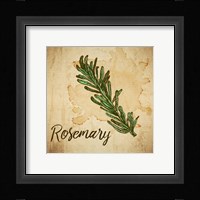 Rosemary on Burlap Framed Print