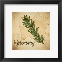 Rosemary on Burlap Framed Print