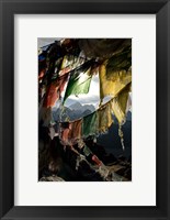 Prayer flags on Summit of Gokyo Ri, Everest region, Mt Everest, Nepal Fine Art Print