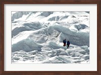 Climbers Return to Base Camp from Khumbu Icefall climbing, Mt Everest Fine Art Print