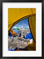 Tents of Mountaineers , Mt Everest, Nepal Fine Art Print