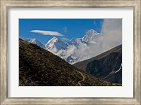 The Everest Base Camp Trail snakes along the Khumbu Valley, Nepal Fine Art Print