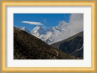 The Everest Base Camp Trail snakes along the Khumbu Valley, Nepal Fine Art Print