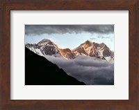 Nepal, Sagarmatha NP, Mt Everest, Lotse and Nuptse Fine Art Print