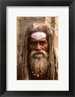 Close-up of Religious Man in Kathmandu, Nepal Fine Art Print