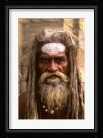Close-up of Religious Man in Kathmandu, Nepal Fine Art Print