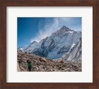 Trekkers and porters on a trail, Khumbu Valley, Nepal Fine Art Print