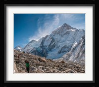 Trekkers and porters on a trail, Khumbu Valley, Nepal Fine Art Print