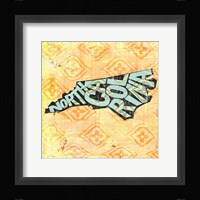North Carolina on Pattern Fine Art Print