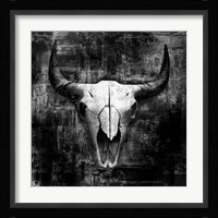 Black Cowskull Fine Art Print