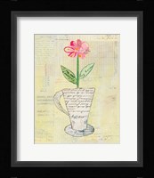 Teacup Floral II on Print Framed Print