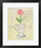 Teacup Floral II on Print Framed Print