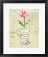 Teacup Floral II on Print Framed Print