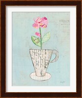 Teacup Floral III on Print Fine Art Print
