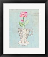 Teacup Floral III on Print Framed Print