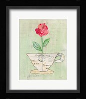 Teacup Floral I on Print Framed Print